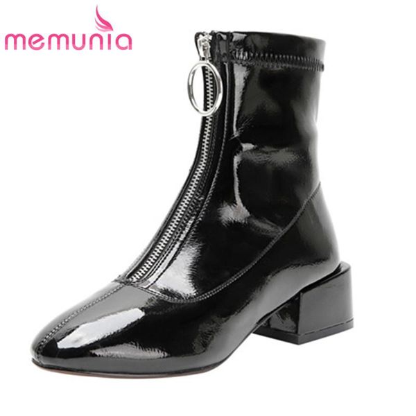 boots memunia 2021 arrival ankle women zipper round toe square med heels casual shoes woman autumn winter short, Black
boots memunia 2021 arrival ankle women zipper round toe square med heels casual shoes woman autumn winter short, Black