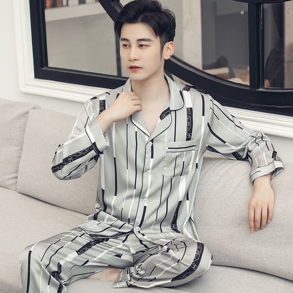 men's stain silk pajama set men pajamas silk sleepwear men modern style soft cozy satin nightgown men faux silk q1216, Black;white
men's stain silk pajama set men pajamas silk sleepwear men modern style soft cozy satin nightgown men faux silk q1216, Black;white