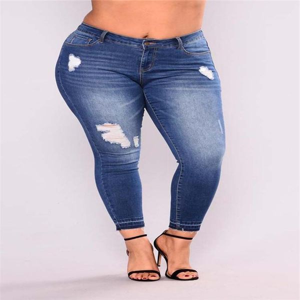 women's jeans 2021 solid wash skinny woman high waist ripped large size pamts elastic pencil distressed for women1, Blue
women's jeans 2021 solid wash skinny woman high waist ripped large size pamts elastic pencil distressed for women1, Blue