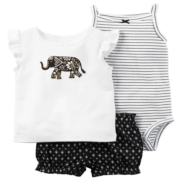 newborn baby girl clothes set sleeveless t-shirt +romper+shorts summer outfit infant clothing new born suit fashion lj201223, White
newborn baby girl clothes set sleeveless t-shirt +romper+shorts summer outfit infant clothing new born suit fashion lj201223, White