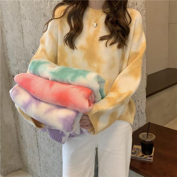 women's tie dye sweaters oversized long sleeve crewneck loose fit casual pullover a21, White;black
women's tie dye sweaters oversized long sleeve crewneck loose fit casual pullover a21, White;black