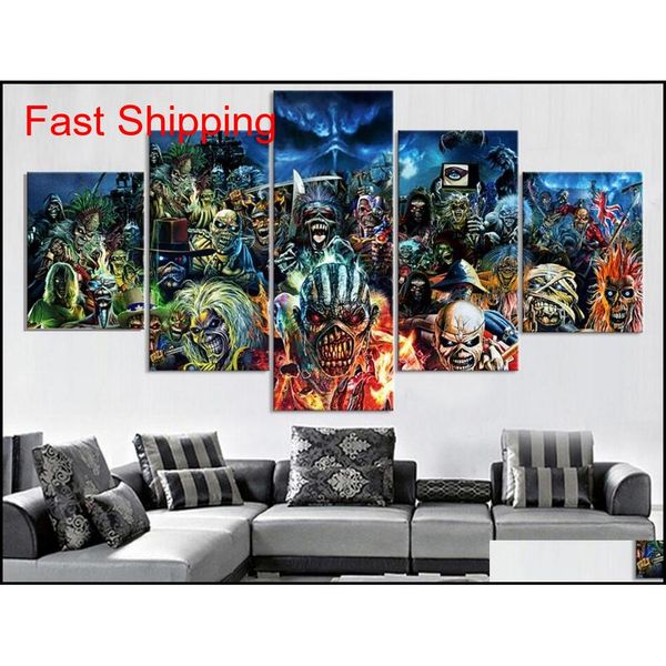 5 piece print poster iron maiden band paintings on canvas wall art for home decorations wall decor unique g qylseh yh_pack
5 piece print poster iron maiden band paintings on canvas wall art for home decorations wall decor unique g qylseh yh_pack