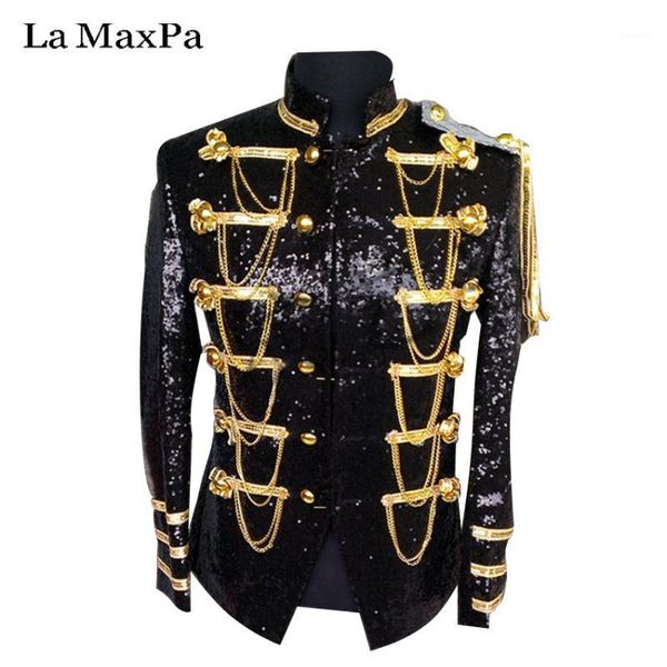 la maxpa 2020 new style male singer dj stage costume club bar hosted jacket big size outerwear performance suit costumes yy131, Black;red
la maxpa 2020 new style male singer dj stage costume club bar hosted jacket big size outerwear performance suit costumes yy131, Black;red