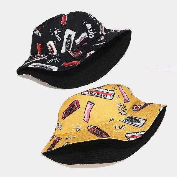 wide brim hats japanese harajuku wind gum printed fisherman for men and women hip-hop double-sided basin hat outdoor sun bucket un, Blue;gray
wide brim hats japanese harajuku wind gum printed fisherman for men and women hip-hop double-sided basin hat outdoor sun bucket un, Blue;gray
