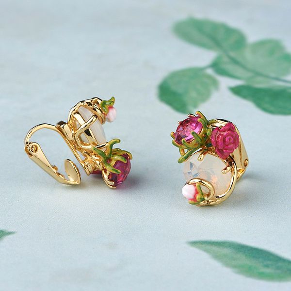 high-endwarmhome trendy jewelry enamel glaze copper romantic cute red rose flower gem for women earrings, Golden;silver
high-endwarmhome trendy jewelry enamel glaze copper romantic cute red rose flower gem for women earrings, Golden;silver