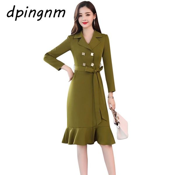 women's trench coats 2021 spring windbreaker lapel long sleeve double-breasted pleated temperament dress suit jacket, Tan;black
women's trench coats 2021 spring windbreaker lapel long sleeve double-breasted pleated temperament dress suit jacket, Tan;black