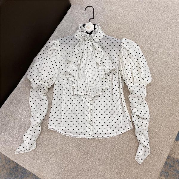 deat 2020 autumn winter women new fashion stand collar puff long sleeve bow decoration polka dot pattern casual shirt rd580, White
deat 2020 autumn winter women new fashion stand collar puff long sleeve bow decoration polka dot pattern casual shirt rd580, White