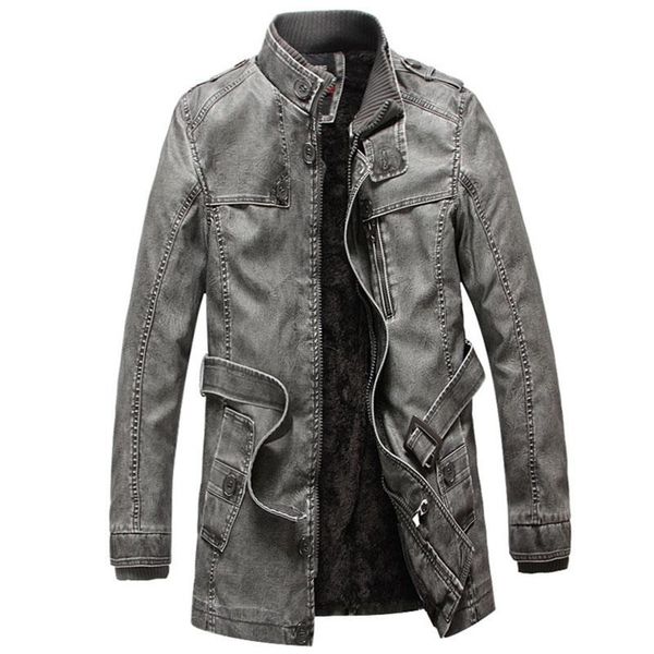 autumn winter leather jacket men's standing collar wash retro velvet thick leather jacket european size men's coat, Black
autumn winter leather jacket men's standing collar wash retro velvet thick leather jacket european size men's coat, Black