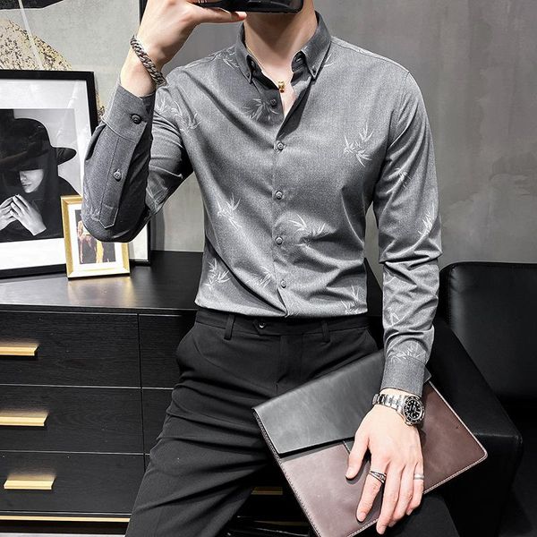 autumn shirt men's long-sleeved slim-fit business men's shirt casual wild british style mature trend, White;black
autumn shirt men's long-sleeved slim-fit business men's shirt casual wild british style mature trend, White;black