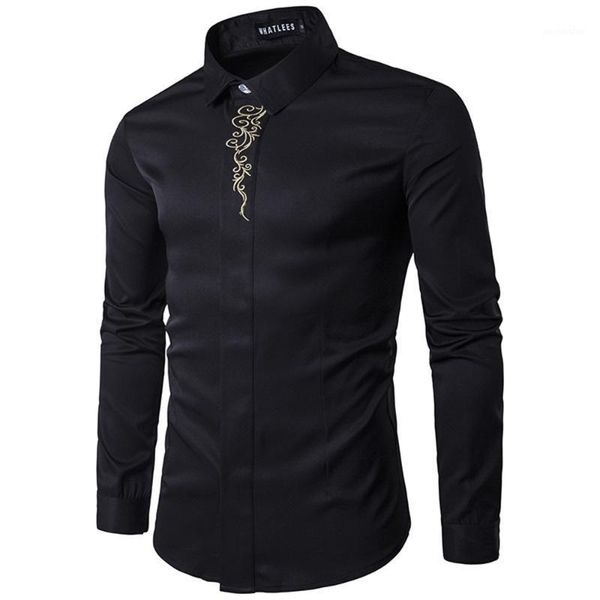 new fashion spring autumn men shirts long sleeve embroidery stand collar shirts for male casual business slim men clothes1, White;black
new fashion spring autumn men shirts long sleeve embroidery stand collar shirts for male casual business slim men clothes1, White;black