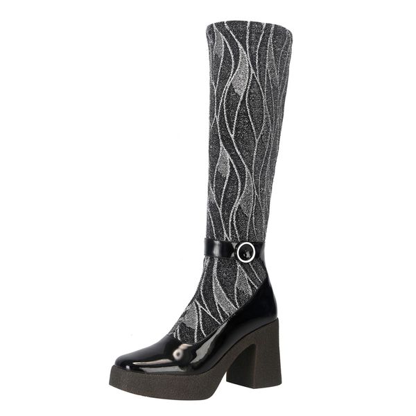 new knee 2021 high-heeled boots suqare toe ladies winter shoes fashion women's buckles j2iw, Black
new knee 2021 high-heeled boots suqare toe ladies winter shoes fashion women's buckles j2iw, Black