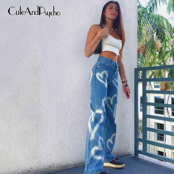 vintage heart printed y2k baggy jeans women high waist harajuku aesthetic mom jeans denim streetwear 90s trousers cuteandpsycho, Blue
vintage heart printed y2k baggy jeans women high waist harajuku aesthetic mom jeans denim streetwear 90s trousers cuteandpsycho, Blue