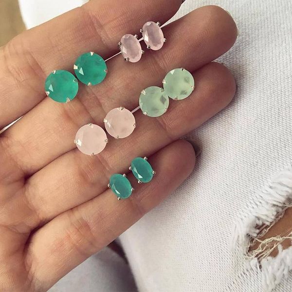 5 pairs/set bijoux colorful crystal stud earrings set for woman boucle d'oreille jewelry wedding 2020 dazzling earring brincos, Golden;silver
5 pairs/set bijoux colorful crystal stud earrings set for woman boucle d'oreille jewelry wedding 2020 dazzling earring brincos, Golden;silver