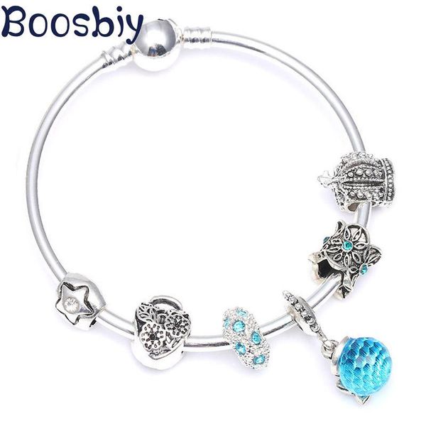 charm bracelets diy blue flower beads fits silver plated snake chain bracelet brand for women jewelry gift, Golden;silver
charm bracelets diy blue flower beads fits silver plated snake chain bracelet brand for women jewelry gift, Golden;silver