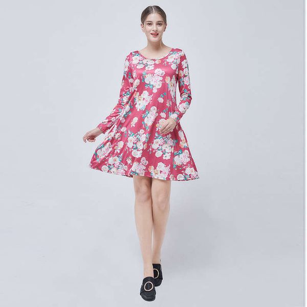 spring and autumn 2020 new national style printed round neck loose long sleeve dress female jr3734, Black;gray
spring and autumn 2020 new national style printed round neck loose long sleeve dress female jr3734, Black;gray