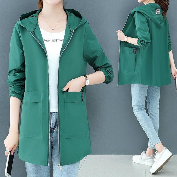 women's solid color casual loose large size windbreaker ladies mid-length zipper cardigan jacket female autumn hooded coat, Tan;black
women's solid color casual loose large size windbreaker ladies mid-length zipper cardigan jacket female autumn hooded coat, Tan;black