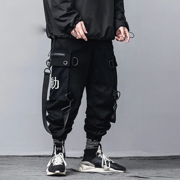 aprilmomo kanji ribbons cargo pants men multi pockets harajuku hip hop streetwear joggers trouser pants 201109, Black
aprilmomo kanji ribbons cargo pants men multi pockets harajuku hip hop streetwear joggers trouser pants 201109, Black