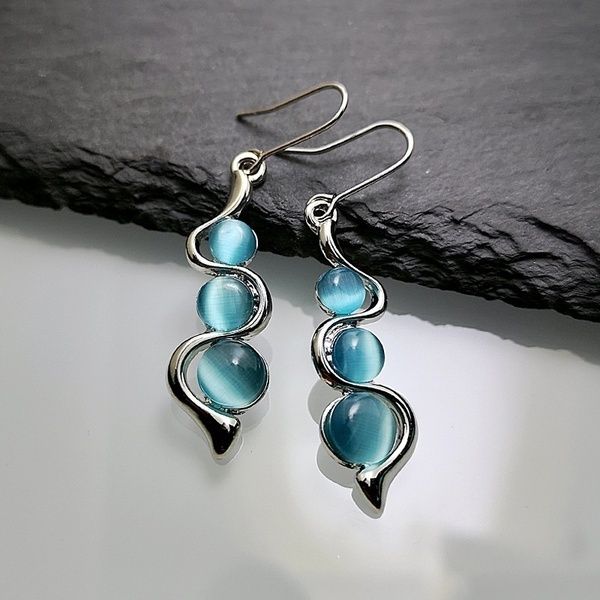 bohemian 925 sterling silver water drop gemstone women blue sapphire wave long earrings dangle hoop opal earrings
bohemian 925 sterling silver water drop gemstone women blue sapphire wave long earrings dangle hoop opal earrings