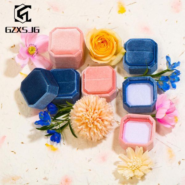gzxsjg 5pcs velvet octagon jewelry boxes for wedding pink green ring boxes for wedding engagement bridal gifts display packing, Pink;blue
gzxsjg 5pcs velvet octagon jewelry boxes for wedding pink green ring boxes for wedding engagement bridal gifts display packing, Pink;blue