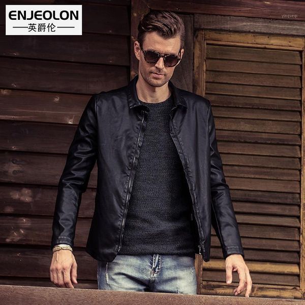 enjeolon 2020 brand pu motorcycle leather jacket men warm plus size 4xl clothing casual black coats p2201
enjeolon 2020 brand pu motorcycle leather jacket men warm plus size 4xl clothing casual black coats p2201