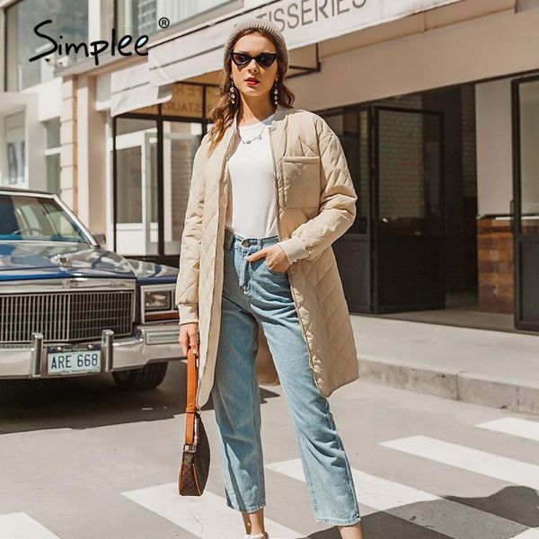 long straight winter coat with rhombus pattern casual office ladies overcoat women khaki long sleeves zipper outerwear, Black
long straight winter coat with rhombus pattern casual office ladies overcoat women khaki long sleeves zipper outerwear, Black