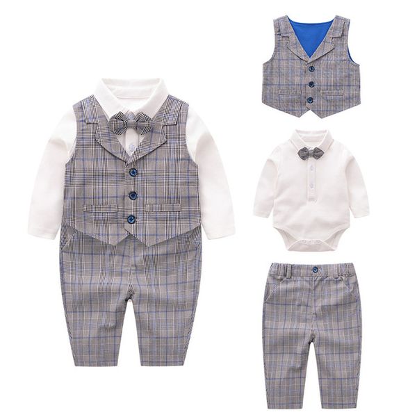 british male baby gentleman dress one-year-old one-piece clothes hundred days shirt suit full moon ha clothes boy suit, White
british male baby gentleman dress one-year-old one-piece clothes hundred days shirt suit full moon ha clothes boy suit, White
