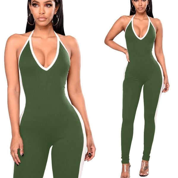 2021 new women's fashion sleeveless open back sling rompers tight sports jumpsuits long trousers playsuits gzew, Black;white
2021 new women's fashion sleeveless open back sling rompers tight sports jumpsuits long trousers playsuits gzew, Black;white