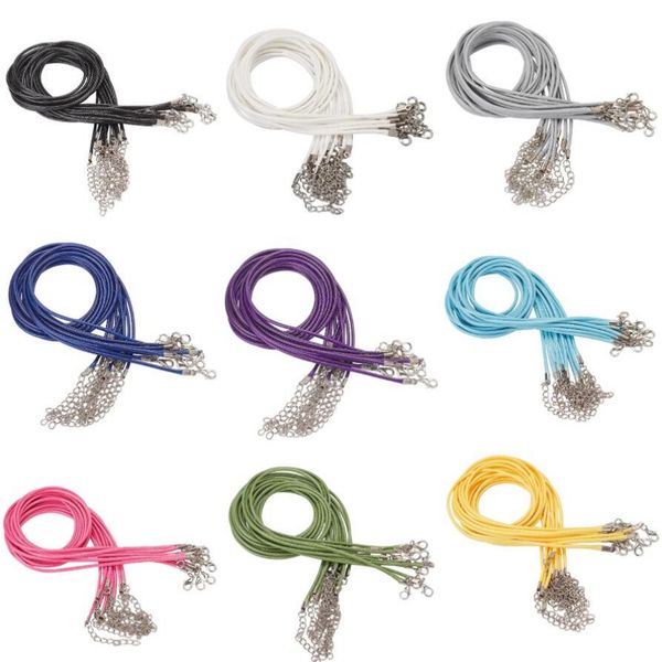 10pcs 2mm adjustable waxed cord necklace making leather rope cord necklace with clasps handmade diy jewelry findings accessories, Blue;slivery
10pcs 2mm adjustable waxed cord necklace making leather rope cord necklace with clasps handmade diy jewelry findings accessories, Blue;slivery