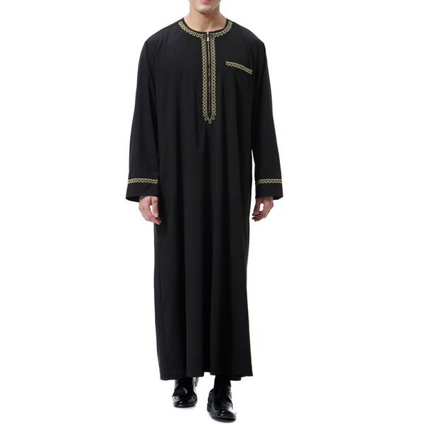 men's fashion muslim islamic arab kaftan robes 2019 new mens cotton o-neck long sleeve print dubai saudi arab jubba thobes j1216, White;black
men's fashion muslim islamic arab kaftan robes 2019 new mens cotton o-neck long sleeve print dubai saudi arab jubba thobes j1216, White;black