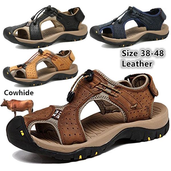 cungel male shoes genuine leather men sandals summer men shoes beach fashion outdoor casual non-slip sneakers footwear size 481, Black
cungel male shoes genuine leather men sandals summer men shoes beach fashion outdoor casual non-slip sneakers footwear size 481, Black