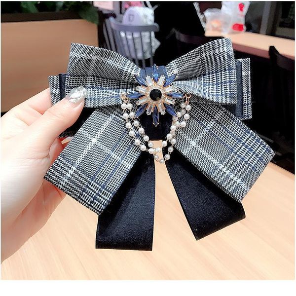 korean fashion plaid multi-layer bowknot ladies fabric bow tie high-end pearl rhinestone pins and brooches for women acc qyljyu, Black;gray
korean fashion plaid multi-layer bowknot ladies fabric bow tie high-end pearl rhinestone pins and brooches for women acc qyljyu, Black;gray
