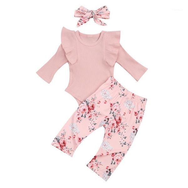 clothing sets 3pcs born baby girl casual outfits infant long sleeve o-neck ribbed romper +floral trousers +headband clothes for spring fall1, White
clothing sets 3pcs born baby girl casual outfits infant long sleeve o-neck ribbed romper +floral trousers +headband clothes for spring fall1, White