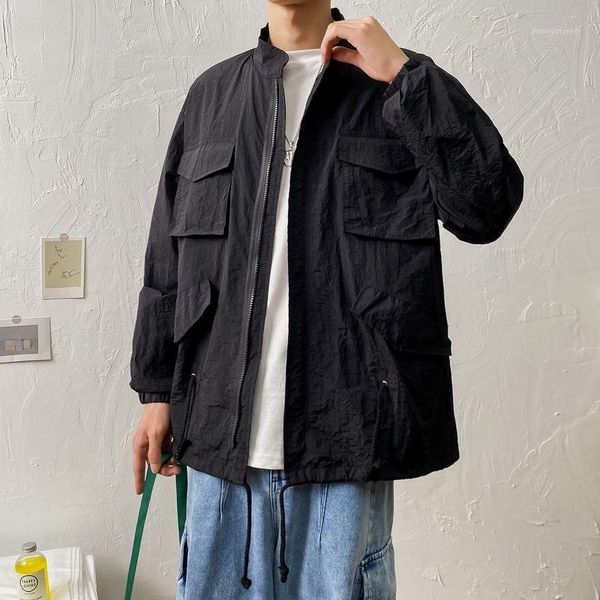 men's jackets spring thin jacket men's fashion solid color multi-pocket tooling men streetwear hip hop loose bomber m-5xl1, Black;brown
men's jackets spring thin jacket men's fashion solid color multi-pocket tooling men streetwear hip hop loose bomber m-5xl1, Black;brown