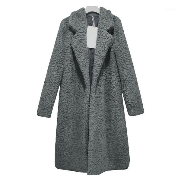 winter thicken women long coat faux fur jackets lapel teddy cardigan solid slim plus size lamb wool outwear1, Black
winter thicken women long coat faux fur jackets lapel teddy cardigan solid slim plus size lamb wool outwear1, Black