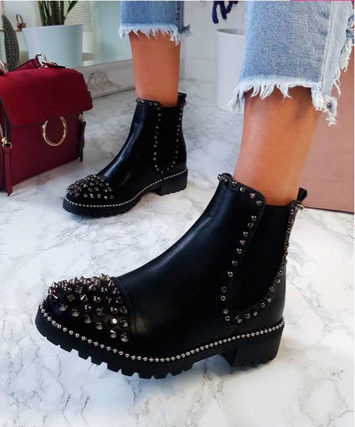 blwbyl 2019 rivet velvet night club party shoes woman short autumn winter ladies shoes boots, Black
blwbyl 2019 rivet velvet night club party shoes woman short autumn winter ladies shoes boots, Black