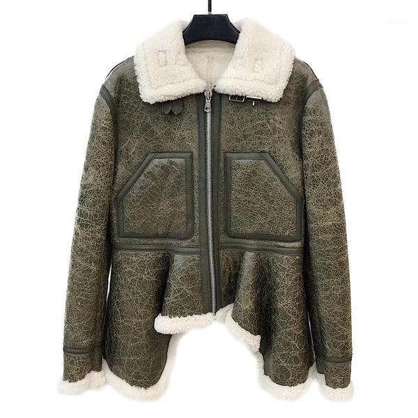 women leather fur coats sheep leather shearling jackets ladies fashion zipper outerwear winter warm australia sheep fur coat1, Black
women leather fur coats sheep leather shearling jackets ladies fashion zipper outerwear winter warm australia sheep fur coat1, Black
