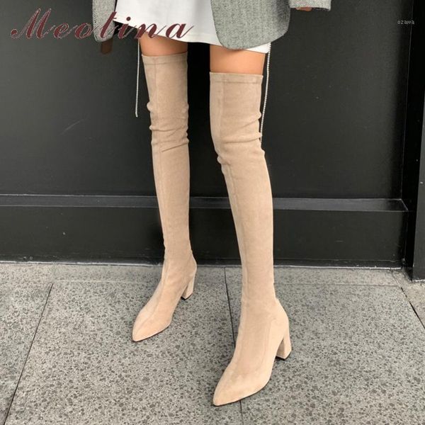 boots meotina women long shoes pointed toe block heels over the knee zipper fashion stretch ladies autumn winter 431, Black
boots meotina women long shoes pointed toe block heels over the knee zipper fashion stretch ladies autumn winter 431, Black
