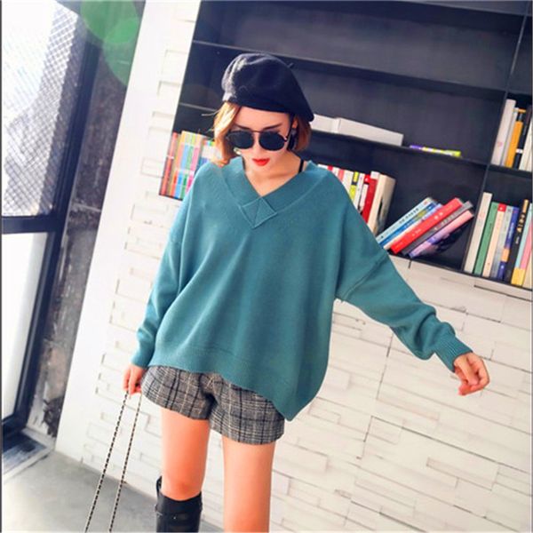 jersey jumper women's full cotton complete real autumn and winter new korean standard pullover v knitting joker long shirt background a, White;black
jersey jumper women's full cotton complete real autumn and winter new korean standard pullover v knitting joker long shirt background a, White;black