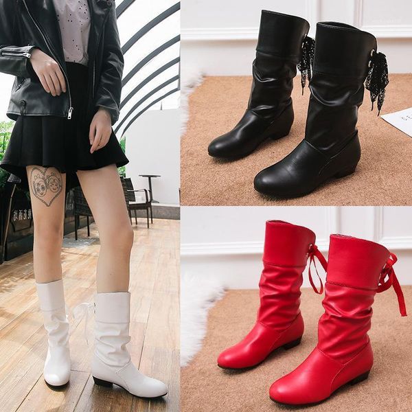 2021 new 35-42 plus-size boot girl with round head versatile middle boot girl1, Black
2021 new 35-42 plus-size boot girl with round head versatile middle boot girl1, Black