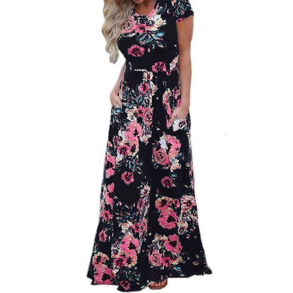 new arrival boho floral print dress women casual short sleeve o neck beach dress plus size long summer dress elegant vestidos, Black;gray
new arrival boho floral print dress women casual short sleeve o neck beach dress plus size long summer dress elegant vestidos, Black;gray
