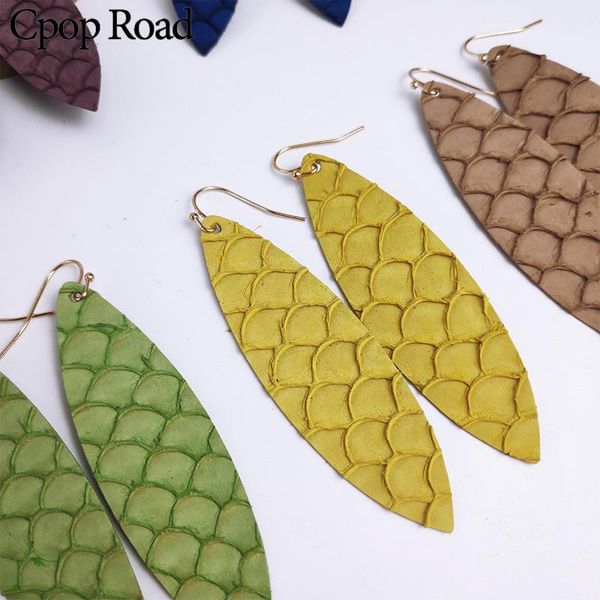 cpop new fish-scale pattern genuine leather earrings for women colorful statement leaf earring fashion jewelry women accessories, Silver
cpop new fish-scale pattern genuine leather earrings for women colorful statement leaf earring fashion jewelry women accessories, Silver