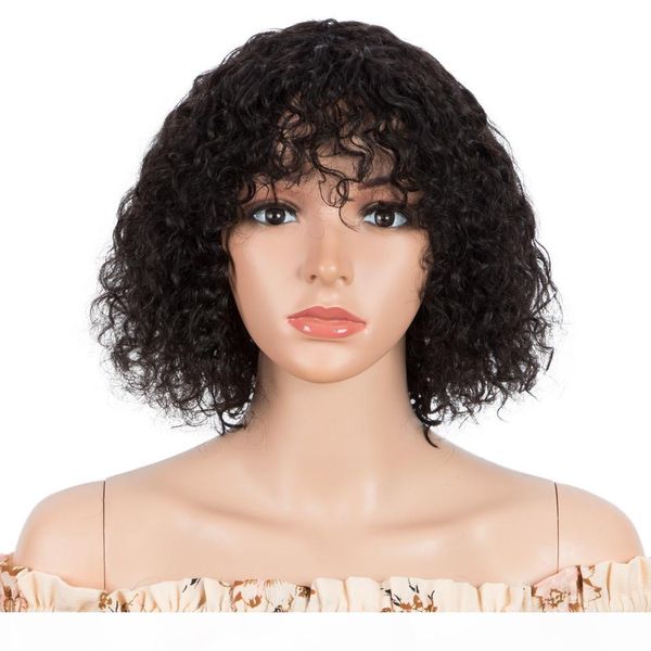 2020 human hair wigs for women curly short human hair wig with bangs bob wigs wool roll curl short brazilian hair wigs, Black
2020 human hair wigs for women curly short human hair wig with bangs bob wigs wool roll curl short brazilian hair wigs, Black