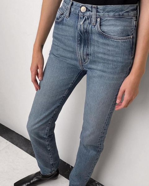 women jeans pants new retro washed mid-high waist straight-leg slim jeans women, Blue
women jeans pants new retro washed mid-high waist straight-leg slim jeans women, Blue
