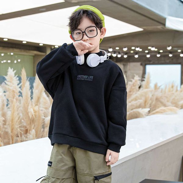 thickened high plush collar sweater children's wear new boys' fashionable handsome bottom coat in autumn and winter 2020, Black
thickened high plush collar sweater children's wear new boys' fashionable handsome bottom coat in autumn and winter 2020, Black