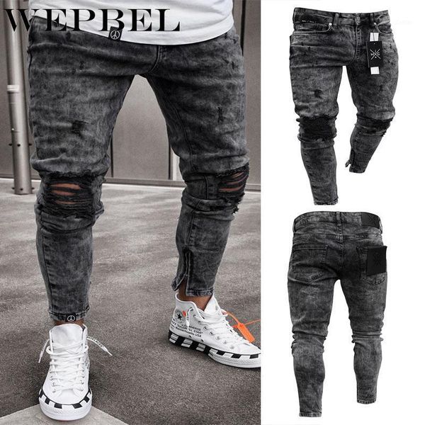men's jeans wepbel street fashion hiphop men knee hole stretch denim pants ripped beggars punk gothic skinny bottom zipper biker jeans1, Blue
men's jeans wepbel street fashion hiphop men knee hole stretch denim pants ripped beggars punk gothic skinny bottom zipper biker jeans1, Blue