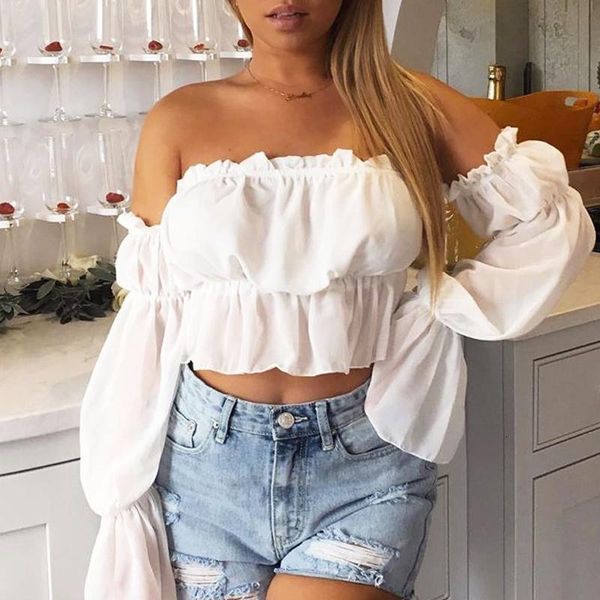 fashion women strapless crop ruffles off shoulder tank elegant bandage party club tunique femme ladies streetwear, White
fashion women strapless crop ruffles off shoulder tank elegant bandage party club tunique femme ladies streetwear, White