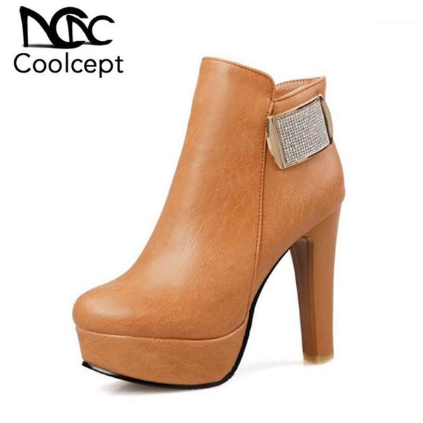boots coolcept women round toe high heel half short boot mid calf winter warm platform fashion footwear p21989 size 32-431, Black
boots coolcept women round toe high heel half short boot mid calf winter warm platform fashion footwear p21989 size 32-431, Black