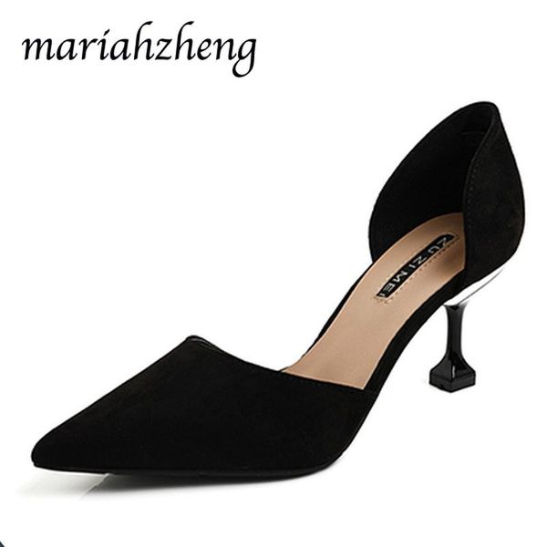 dress shoes meriahzheng 7cm 2021 spring fashion hollow baotou women's low-pointed high-heeled work professional single zh, Black
dress shoes meriahzheng 7cm 2021 spring fashion hollow baotou women's low-pointed high-heeled work professional single zh, Black