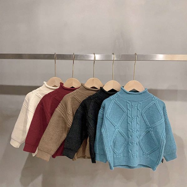 high half boys' winter baby collar aokids heavy thread twist children's korean version thickened sweater fashion zsdi, Blue
high half boys' winter baby collar aokids heavy thread twist children's korean version thickened sweater fashion zsdi, Blue