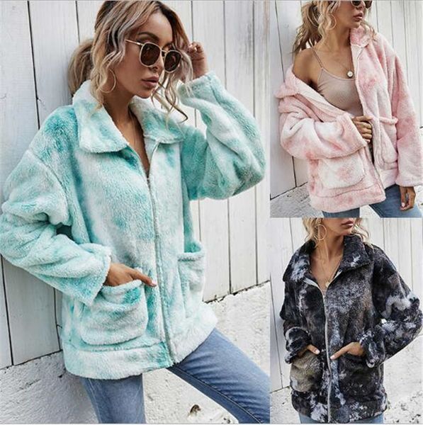 20 european and american winter new ladies tie-dye plush thickened zipper loose gradient color fashion lapel jacket, Black;brown
20 european and american winter new ladies tie-dye plush thickened zipper loose gradient color fashion lapel jacket, Black;brown